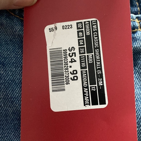 Junior Levi’s Shortalls relaxed fit NWT size 12 - Picture 2 of 8